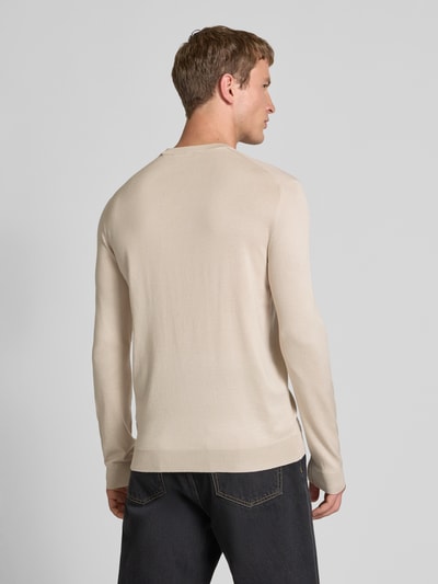 Only & Sons Regular Fit Strickpullover aus Viskose-Mix Modell 'WYLER' Beige 5