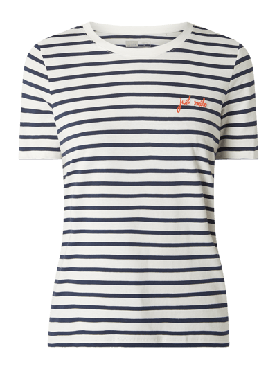 Jake*s Casual T-Shirt z bawełny organicznej  Granatowy 2