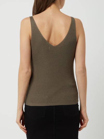 Vero Moda Stricktop mit Rippenstruktur Modell 'Newlex' Khaki 5