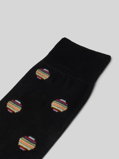 PAUL SMITH Socken mit elastische Rippenbündchen Modell 'SIGNTR POLKA' Black 2