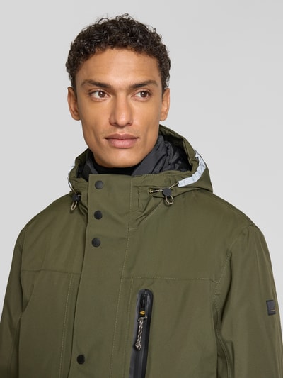 camel active Parka met klepzakken, model 'Parka Hood clean' Olijfgroen - 3