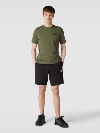 PUMA PERFORMANCE T-Shirt mit Label-Print Khaki 1