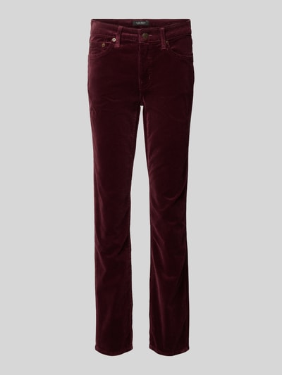 Lauren Ralph Lauren Straight leg corduroy broek in 5-pocketmodel Bordeaux - 2