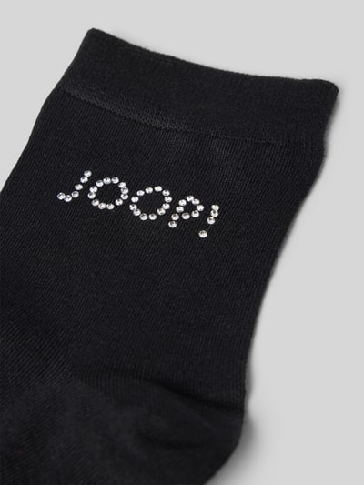 JOOP! Collection Socken mit Label-Strasssteinbesatz Modell 'Glam' Black 2