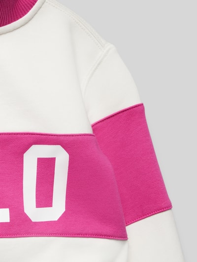 Polo Ralph Lauren Kids Cropped Sweatshirt mit Label-Print Pink 2