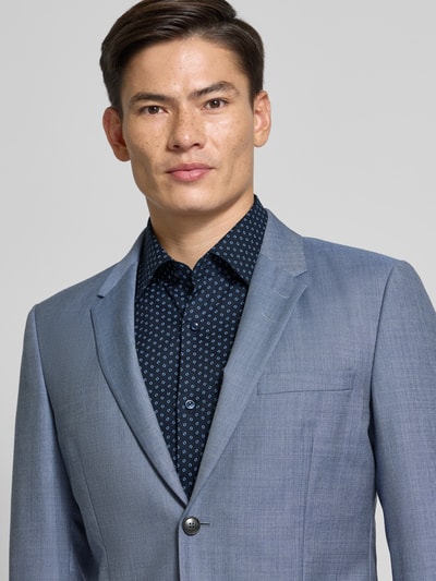 BOSS Slim fit overhemd van katoenmix Marineblauw - 3