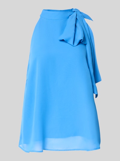 Gestuz Top bluzkowy o kroju regular fit z kokardą model ‘sanka’ Królewski niebieski 2