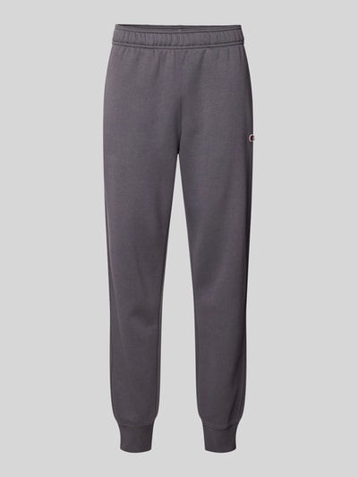 CHAMPION Sweatpants mit Label-Detail Anthrazit 2