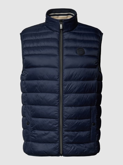 Christian Berg Men Bodywarmer in effen design Marineblauw - 2