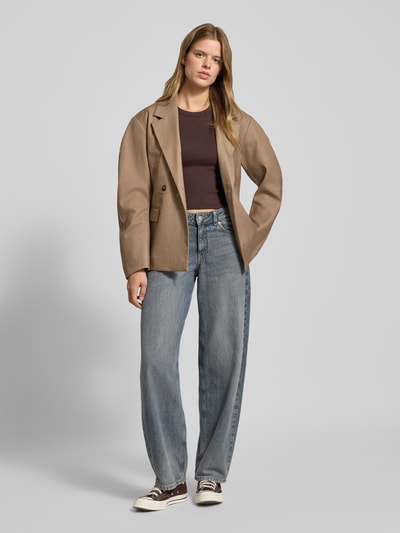 Gina Tricot Blazer mit Reverskragen Sand Melange 1