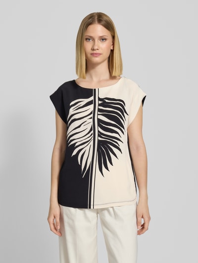 s.Oliver BLACK LABEL Regular fit blouseshirt met contrastmotief  - 4