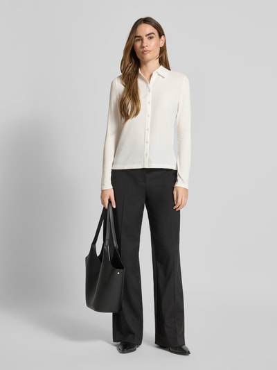 Someday Slim Fit Hemdbluse aus Viskose-Elasthan-Mix Modell 'Kirsty' Offwhite 1