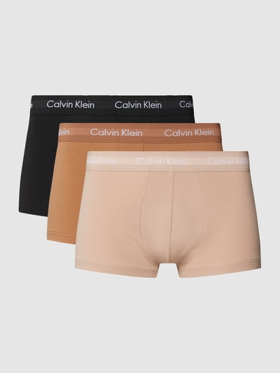 Calvin Klein Underwear Boxershort met elastische band met logo in een set van 3 stuks, model 'LOW RISE' Beige - 1