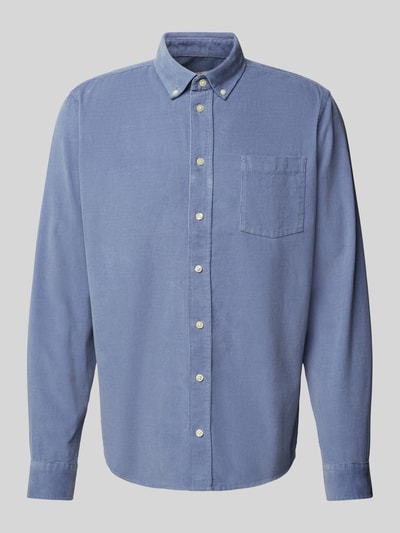 Casual Friday Regular Fit Cordhemd mit Button-Down-Kragen Modell 'ANTON' Hellblau 2