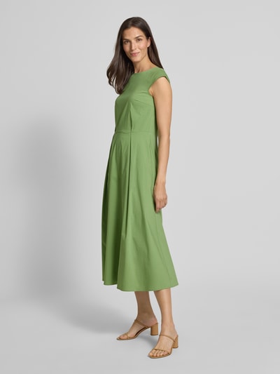More & More Midikleid mit Kappärmeln und Rundhalsausschnitt Gruen 1