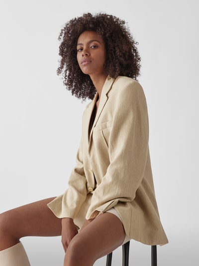 Jacquemus Leinenblazer mit Reverskragen Beige 6