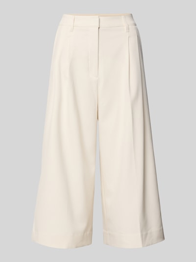 Produktfoto, Culotte mit französischen Eingrifftaschen Modell 'TAILOR' von Copenhagen Muse, mieszanka materiałów z dodatkiem wiskozy, krój wide fit, zaszewki, zapięcie na haftkę i zamek błyskawiczny, szerokość w rozmiarze S: 39 cm, długość wewnętrzna nogawki w rozmiarze S: 50 cm, kolor jasny kremowy, gładka faktura