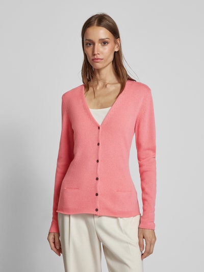 (The Mercer) N.Y. Strickjacke mit V-Ausschnitt Pink 4