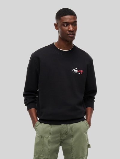Tommy Jeans Bluza dresowa z czystej bawełny, krój regular fit Czarny 4