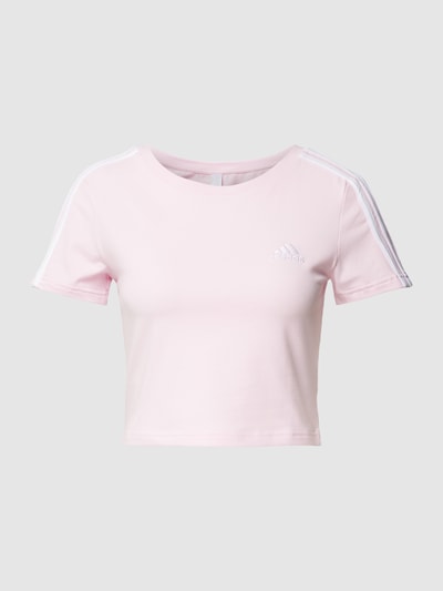 ADIDAS SPORTSWEAR Kort T-shirt met labelstrepen, model 'BABY' Lichtroze - 2
