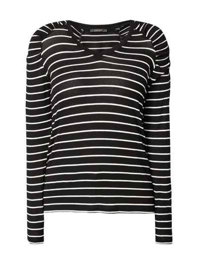 Esprit Collection Strickshirt mit Raffungen im Schulterbereich Black 2