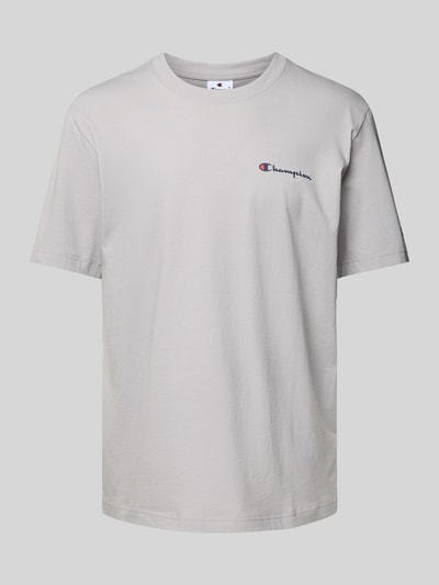 CHAMPION T-Shirt mit Label-Print Hellgrau 2