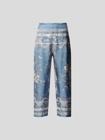 Emilio Pucci Wide Leg Seidenhose Rauchblau 2
