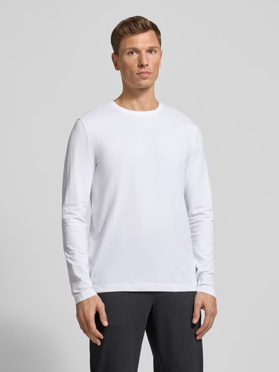 Christian Berg Men Shirt met lange mouwen en geribde ronde hals Wit - 4