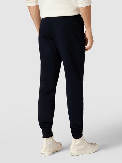 Tommy Hilfiger Sweatpants met labelstitching, model 'ESSENTIAL MONOGRAM' Marineblauw - 5