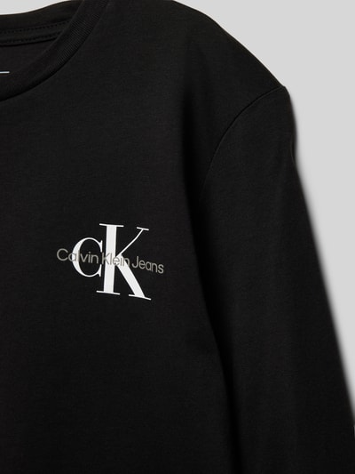 Calvin Klein Jeans Longsleeve mit Label-Print Black 2