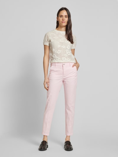 MAC Slim Fit Chino mit verkürztem Schnitt Modell 'TURN UP' Rosa 1