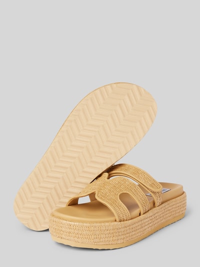 Steve Madden Slippers met plateauzool, model 'BIGMISSILE' Beige - 4