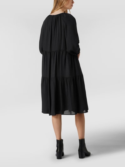 Drykorn Sukienka midi z wiskozy model ‘Tiia’ Czarny 5