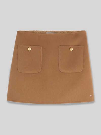 Tommy Hilfiger Regular Fit Minirock aus Woll-Mix Camel 2