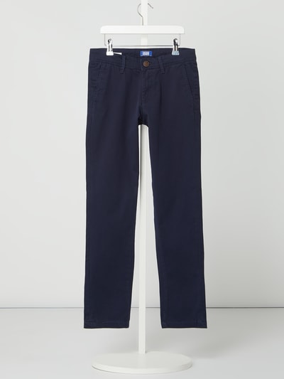 Jack & Jones Slim fit chino, model 'Marco' - 'Better Cotton Initiative' Marineblauw - 1