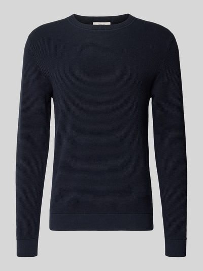 Selected Homme Regular Fit Pullover aus reiner Bio-Baumwolle Modell 'ROSS' Dunkelblau 2