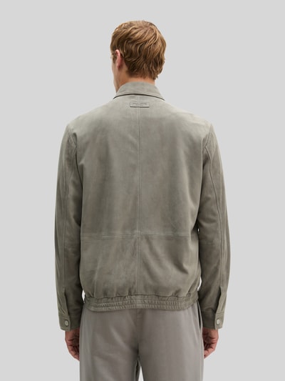 Marc O'Polo Regular Fit Lederjacke aus echtem Ziegenleder Taupe 5