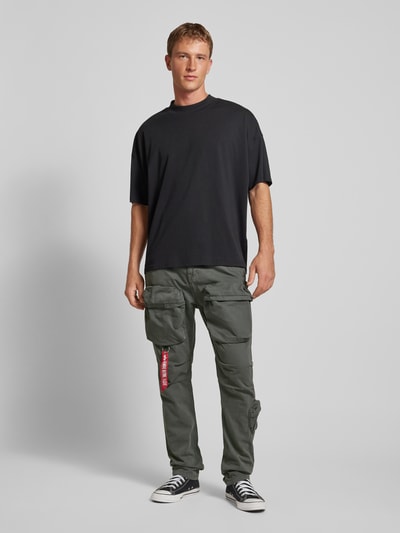 Alpha Industries Spodnie cargo o kroju regular fit ze szlufkami na pasek model ‘Tactical Pant’ Antracytowy 1