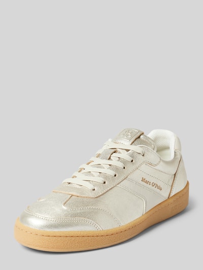 Marc O'Polo Low Top Sneaker mit Glattleder-Details Silber 1