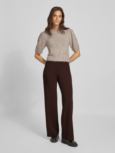 Raffaello Rossi Spodnie z szeroką nogawką i wpuszczanymi kieszeniami model ‘Palina’ Ciemnobrązowy 1