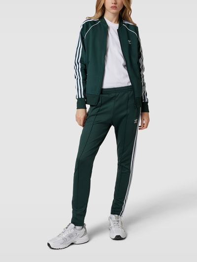 adidas Originals Spodnie dresowe z ozdobnymi szwami Butelkowy zielony 1