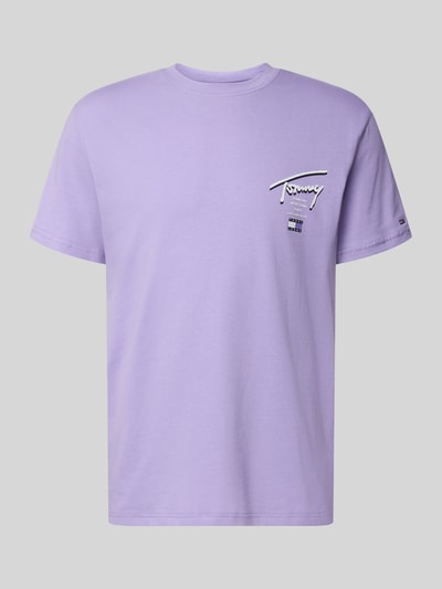 Tommy Jeans Regular Fit T-Shirt aus reiner Baumwolle Lila 2