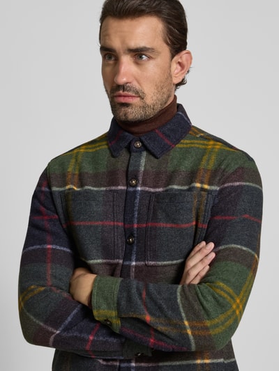 Barbour Regular fit overhemdjack met borstzakken Olijfgroen - 3