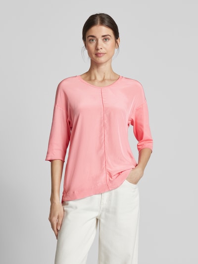 Marc Cain Regular Fit Blusenshirt mit überschnittenen Schultern Pink 4