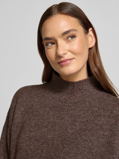 Neo Noir Relaxed Fit Strickpullover mit Woll-Anteil Modell 'Paulina' Dunkelbraun 3