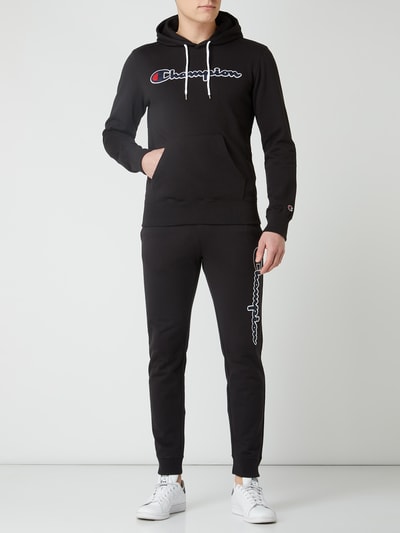 CHAMPION Comfort Fit Hoodie mit Logo-Stickerei  Black 1