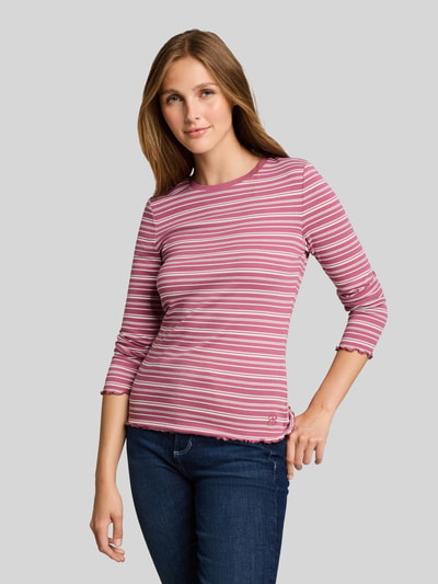 Tom Tailor Denim Regular Fit Langarmshirt aus Baumwoll-Mix Pink 4