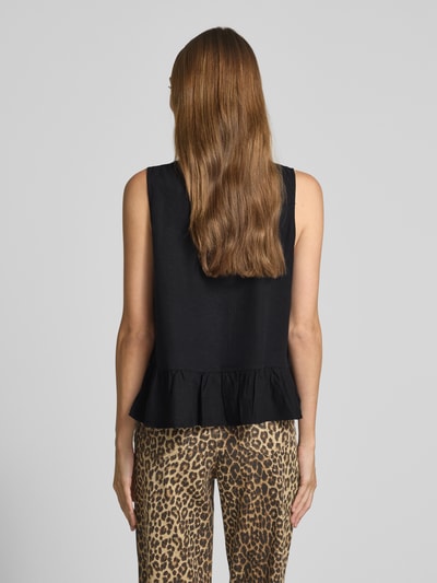 Tom Tailor Denim Regular Fit Blusentop aus Viskose-Leinen-Mix Black 5