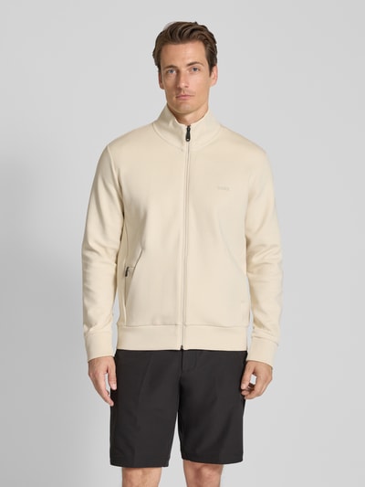 BOSS Green Regular Fit Sweatjacke aus Baumwoll-Mix Modell 'SKAZ' Offwhite 4
