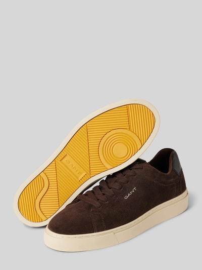 Gant Sneakers van leer met labeldetail, model 'Mc Julien' Donkerbruin - 4